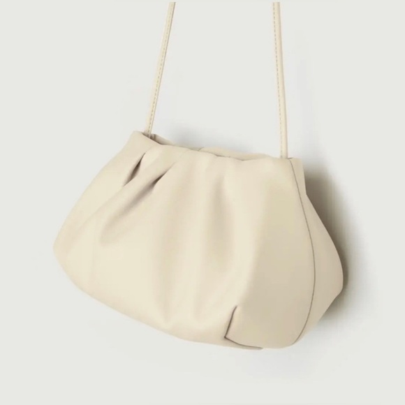 OAK + FORT Handbags - Oak + Fort Scrunch Top Clutch Sandstone